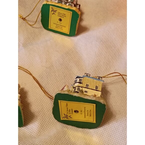 Liberty Falls Christmas Tree Ornament Set 6 Hand Painted L02 Vintage 90s - Picture 9 of 10